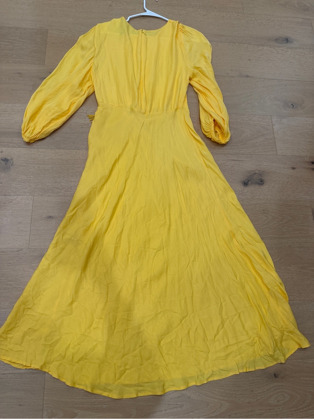 Farm Rio Yellow Cut Out Long Sleeve Midi Dress - Picture 14 of 16